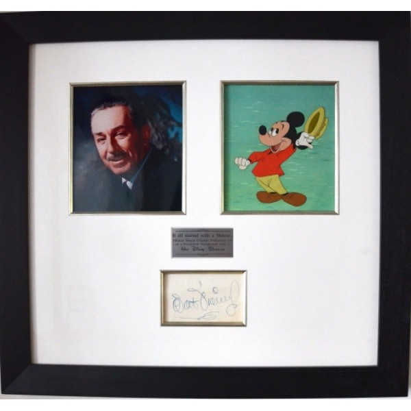 Walt Disney signature & Mickey Mouse Original Production Animation Cell